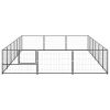 Dog Kennel Black 193.8 ftÂ² Steel