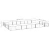 Dog Kennel Black 430.6 ftÂ² Steel