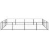 Dog Kennel Black 172.2 ftÂ² Steel