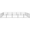 Dog Kennel Black 215.3 ftÂ² Steel