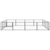 Dog Kennel Black 172.2 ftÂ² Steel
