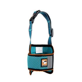 Velcro Dog Muzzle Adjustable Breathable Anti-Bite Anti-Bark Anti-Mouthful Cloth Muzzle (Color: Blue, size: M)