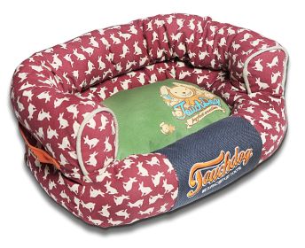 Touchdog Lazy-Bones Rabbit-Spotted Premium Easy Wash Couch Dog Bed (size: large)