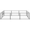 Dog Kennel Black 64.6 ft² Steel